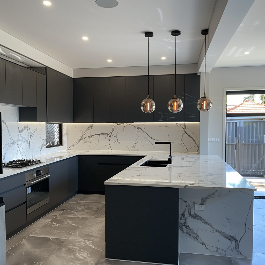 Precision installation of high-quality kitchen fixtures carried out by plumbers in Drummoyne.
